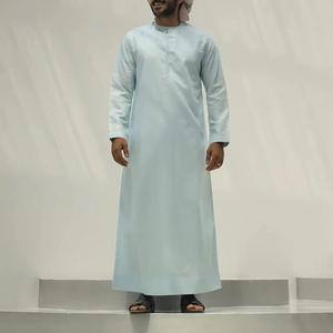 Vêtements islamiques en gros Thobe pour hommes Nouvelle mode Koweït Marocain Arabe Musulman Jubba Thobe Kaftan Daffah Abaya pour hommes - Product Image 5