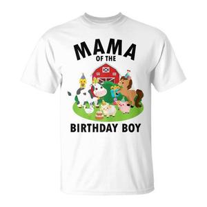 T-shirt per la festa di compleanno della mamma del bambino, a tema animali della fattoria, abbigliamento promozionale per feste a tema fattoria - Product Image 1