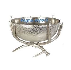Bol décoratif en aluminium pour fruits et dattes, finition craquelée unique, jetable - Product Image 6