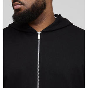 2025 hommes fermeture éclair coton mélangé sweats à capuche manches longues sweats à capuche décontractés avec poche zippée en gros - Product Image 6