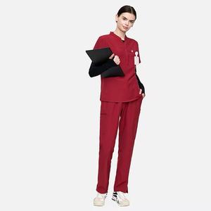 Women's Medical <b>Scrubs</b> Nurse Uniform Top Woven Fabric <b>Scrub</b> <b>Sets</b> for Hospitals OEM Service Available - Product Image 3