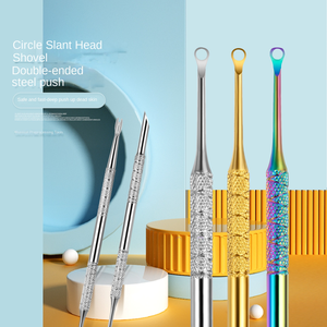 Nail Polish <b>Gel</b> <b>Remove</b> Nail Dead Skin Cuticle Pusher Stainless Steel Double End Nail Cuticle Pusher - Product Image 2