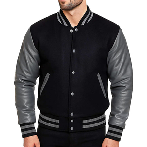 Stylish Varsity Jackets Breathable Crew Neck Collar Customized Logo Printing Full Sleeves CollegeBaseballjacket for men - Product Image 3