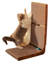 Offre Spéciale interactifs en forme de L chat griffoirs planches ondulées haute densité pour jouer griffes de repos stockés utilisation intérieure