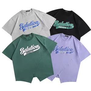 DTG เสื้อยืดวินเทจสำหรับผู้ชายเสื้อยืด2 in 1พิมพ์ลายเสื้อยืดฮิปฮอปโอเวอร์ไซส์ - Product Image 1