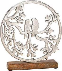 Décoration de maison personnalisée en forme d'arbre en métal Dessus de table en aluminium argenté de haute qualité avec base en bois - Product Image 5