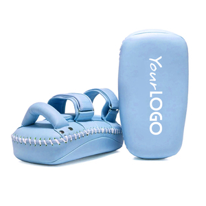 Custom Blue Curved Muay Thai Kick <b>Pads</b> Boxing Target <b>Pad</b> For MMA Training With Your Logo - Product Image 1