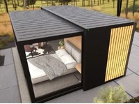 Maison préfabriquée de style ferme à 2 chambres, prête à être expédiée, écologique, ignifuge, durable, OEM ODM, conception graphique personnalisée