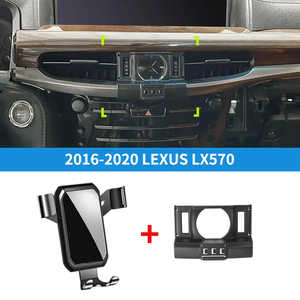 Soporte para Teléfono Móvil de Coche de Aleación de Aluminio ABS, Soporte Estable para Coche al por Mayor para Lexus LX570 2016-2020, Paquete en Caja Incluido - Product Image 6