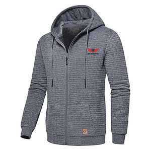 Men's Comfortable 100% Cotton Sweatshirt Jacket Custom for Puff Print Zip-Up Hoodie Streetwear for Winter - Product Image 1