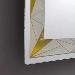 Miroir LED 90x70 avec inserts satinés et éclairage LED coloré - Product Image 5