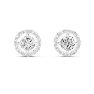 Boucles d'oreilles en diamant de forme ronde 2.528 CT Lab Grown IGI Certified Fine Jewelry Idéal pour la vente en gros et au détail de bijoux haut de gamme - Product Image 2