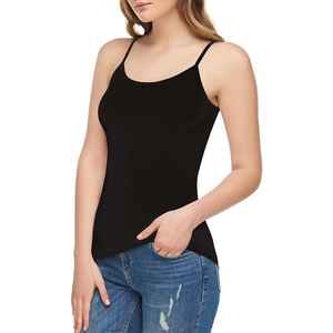 Tutku Elit Women's Black XL Modal Elastane Strappy Camisole Comfortable <b>Undershirt</b> - Product Image 1