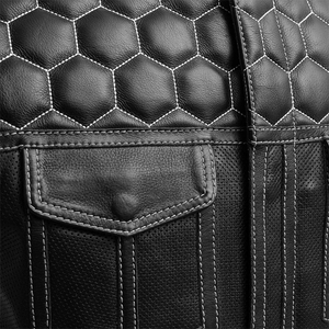 Gilet en cuir noir de haute qualité, style streetwear Silo Sports, tendance, grande taille, sans manches, doublure en polyester pour l'hiver - Product Image 5