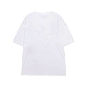 Camisetas de mujer Algodón liso en blanco para impresión personalizada Camiseta de manga corta transpirable con cuello redondo para mujer - Product Image 2