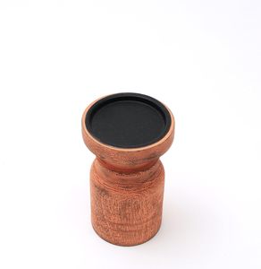 Soporte de vela de pilar de madera Premium hecho a mano Juego de 2 Mango Wood Low MOQ Fabricante venta directa de fábrica - Product Image 5