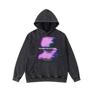 Usine de sweats à capuche en détresse lavés à l'acide à faible quantité minimale de commande meilleure conception de qualité hommes sweats à capuche lavés à l'acide - Product Image 1