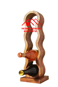 Support en bois massif pour la bière et le vin Accessoires de bar décoratifs avec différents compartiments pour la maison ou l'hôtel - Product Image 4