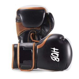 Guantes de entrenamiento de color con estampado para competición de MMA, guantes de boxeo de cuero PU para entrenamiento de luchadores, cómodos para luchadores ganadores - Product Image 5