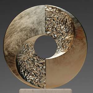 Sculpture abstraite haut de gamme en laiton et aluminium, art décoratif en métal, statue, figurine métallique pour hôtel, décoration de table à domicile - Product Image 2