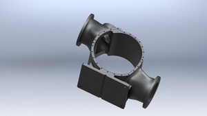 Boîtier de volute ou de conduit en Y pour pompe ou souffleur Yogi Engineering en fonte/aluminium/acier inoxydable Modèle de pompe 01 - Product Image 3