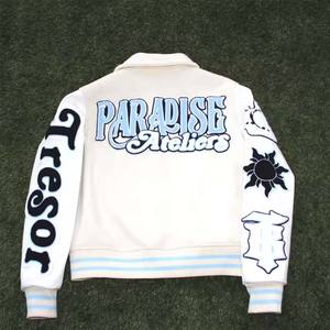 Chaquetas Varsity Personalizadas de Alta Calidad para Hombre, Chaquetas de Invierno con Mangas de Cuero y Bordado, Chaquetas de Alta Gama del Fabricante - Product Image 3