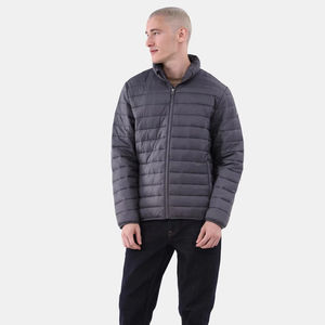 Chaqueta acolchada cálida de invierno con logotipo personalizado para hombre, chaqueta acolchada de lona de talla grande de gran tamaño, ropa gruesa de burbujas, abrigo de invierno personalizable - Product Image 1