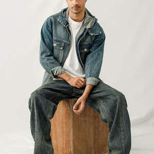 Chaquetas Vaqueras con Logotipo Personalizado al Por Mayor en Color Denim, Ropa Urbana de Algodón Vaquero, Chaqueta Vaquera Ajustable de Nueva Llegada para Hombre - Product Image 2