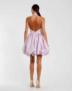 Belle robe en satin à col licou Embellissement floral Lavande Imprimé floral Décontracté Usage quotidien Fête Rassemblement Front naturel - Product Image 2