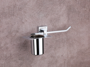 Porte-brosse à dents de qualité supérieure MISHWAPC-2112-B avec anneau de serviette Finitions Chrome/Or/Or rose/Or noir pour hôtel 5 étoiles et mariage - Product Image 2