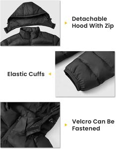 Chaqueta cortavientos personalizada OEM, abrigo cálido, chaqueta larga acolchada, abrigos de invierno - Product Image 6