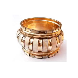 ชุดกำไลทองเหลืองลูกปัดกระดูกแฟชั่นขายดี - Product Image 3