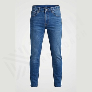 Nouveau design, pantalon en jean décontracté pour homme, coupe slim, jambe droite, coton, streetwear, couleur personnalisée, broderie, haute rue - Product Image 1