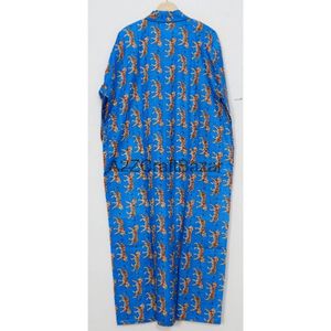 Wholesale Premium Bohemian Blue Tiger Print Cotton Bathrobe Handmade Indian Maxi Floral Front Sleepwear <b>for</b> Summer Spring Nighty - Product Image 6
