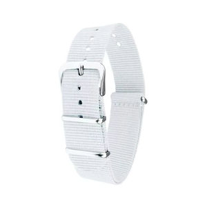 Bracelets de montre intelligente unisexes N59 blancs respirants, résistants à l'eau, en nylon souple, avec boucle en acier inoxydable de 14 à 22 mm, pour montres de sport - Product Image 1