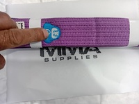 Ceinture réglable de style vintage violette avec logo imprimé par transfert thermique, taille XL, logo fournisseur MMA, longueur réglable, alliage de zinc