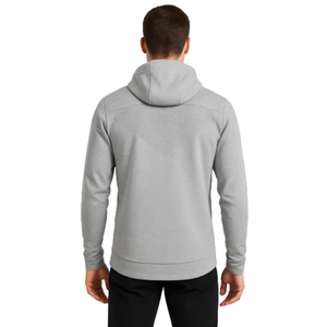 Technical Performance Mens Full-<b>Zip</b> Hoodie Textured Chevron Panel Active Sports <b>Hoodies</b> with Zipper <b>Pockets</b> - Product Image 3