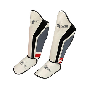 สนับแข้งแบบปรับแต่งได้ทำจากหนังสำหรับมวยไทยอุปกรณ์ให้ความอบอุ่นทำจากวัสดุที่ดีที่สุดเพื่อการปกป้องสูงสุดสร้างด้วยตัวเอง - Product Image 5