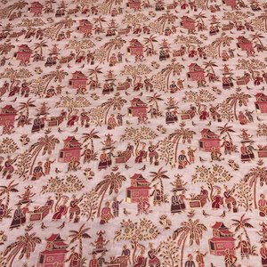 Nặng Poly Nga Lụa Jacquard Vải Với In Kỹ Thuật Số Thoáng Khí Và Bộ Nhớ Tính Năng Cho Boys 'Kurta Koti Trong Kho Các Mặt Hàng - Product Image 3