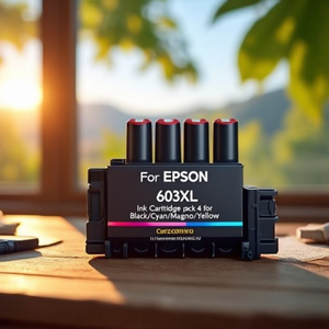 Paquete de 4 Cartuchos de Tinta 603XL para Epson, Negro/Cian/Magenta/Amarillo - Product Image 3