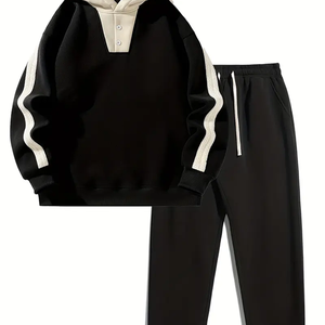 Chándal personalizado de 100% algodón con estampado de hojaldre para hombre, chándal para correr acampanado apilado, colección de invierno de Pakistán - Product Image 2