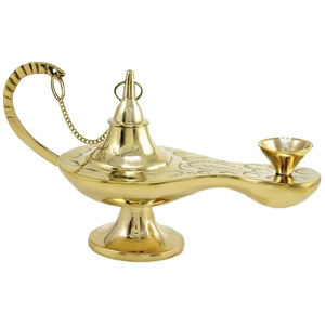 Lámpara de Aladino hecha a mano de alta moda, latón en relieve, hermoso diseño, logotipo personalizado, acabado antiguo, decoración de mesa de Metal para el hogar y el Hotel - Product Image 3
