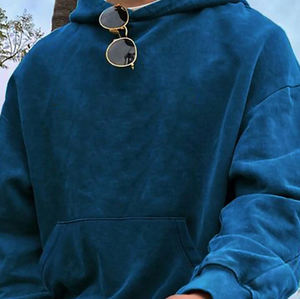 Sweat-shirt décontracté à logo personnalisable OEM, 100% coton, tissu en molleton tissé, anti-rétrécissement, impression en relief, teinture unie, hiver - Product Image 6