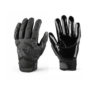 Guantes de fútbol americano para liniero, palma acolchada para resistencia a impactos, guantes de fútbol americano de alta adherencia y palma acolchada duradera - Product Image 4