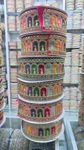 Encaje Bordado con Cuentas y Pedrería, 100% Poliéster, Ecológico, Personalizado, para Ropa, Bolsos, Zapatos, para Regalos, 1 Pieza - Product Image 4