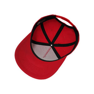 Gorra roja de algodón de alta calidad con 6 paneles, sombreros bordados, sombreros de béisbol personalizados con logotipo personalizado, gorra de béisbol, logotipo bordado frontal - Product Image 3