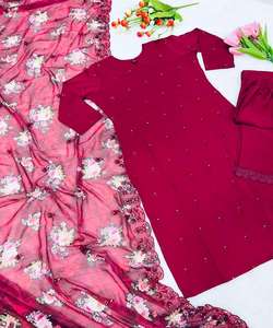 เสื้อผ้าแนวพื้นเมืองปากีสถานสำหรับผู้หญิงเสื้อผ้าสำหรับใส่ไปงานปาร์ตี้แบบเย็บติดเสื้อผ้าสำหรับผู้หญิงส่งทั่วโลก - Product Image 4