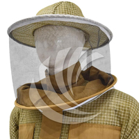 Combinaison d'apiculture professionnelle en coton ventilée, anti-piqûres, avec voile, protection intégrale unisexe à 3 couches en maille