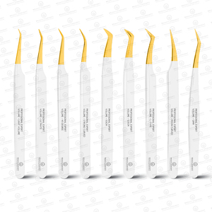 2D to 8D Fans Lashes 90 Degree Tweezers for Russian Volume Stainless Steel 10mm Length Eco-Friendly Private Labelling - Product Image 6