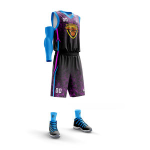 Conjunto de uniforme de baloncesto Reversible personalizado 2025, camisetas de baloncesto por sublimación personalizadas para jóvenes adultos - Product Image 1